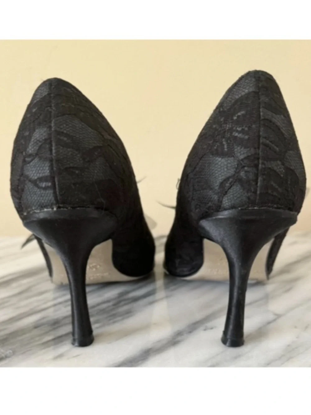 Vintage Tulle and Rhinestone Lace Heels